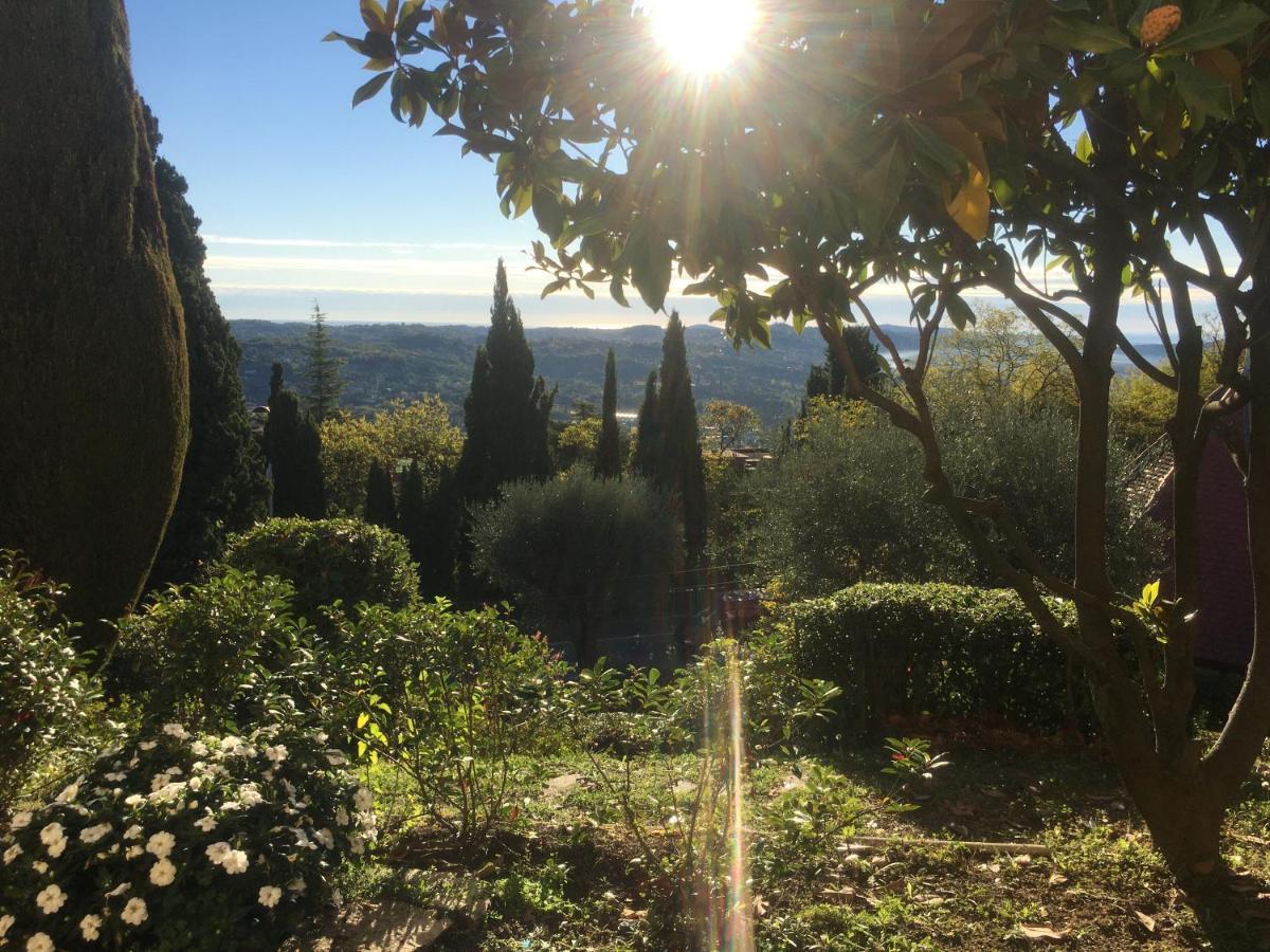 Clim Jardin Et Parking Prive -Piscine Tennis Et Park Vue Mer Grasse Luaran gambar