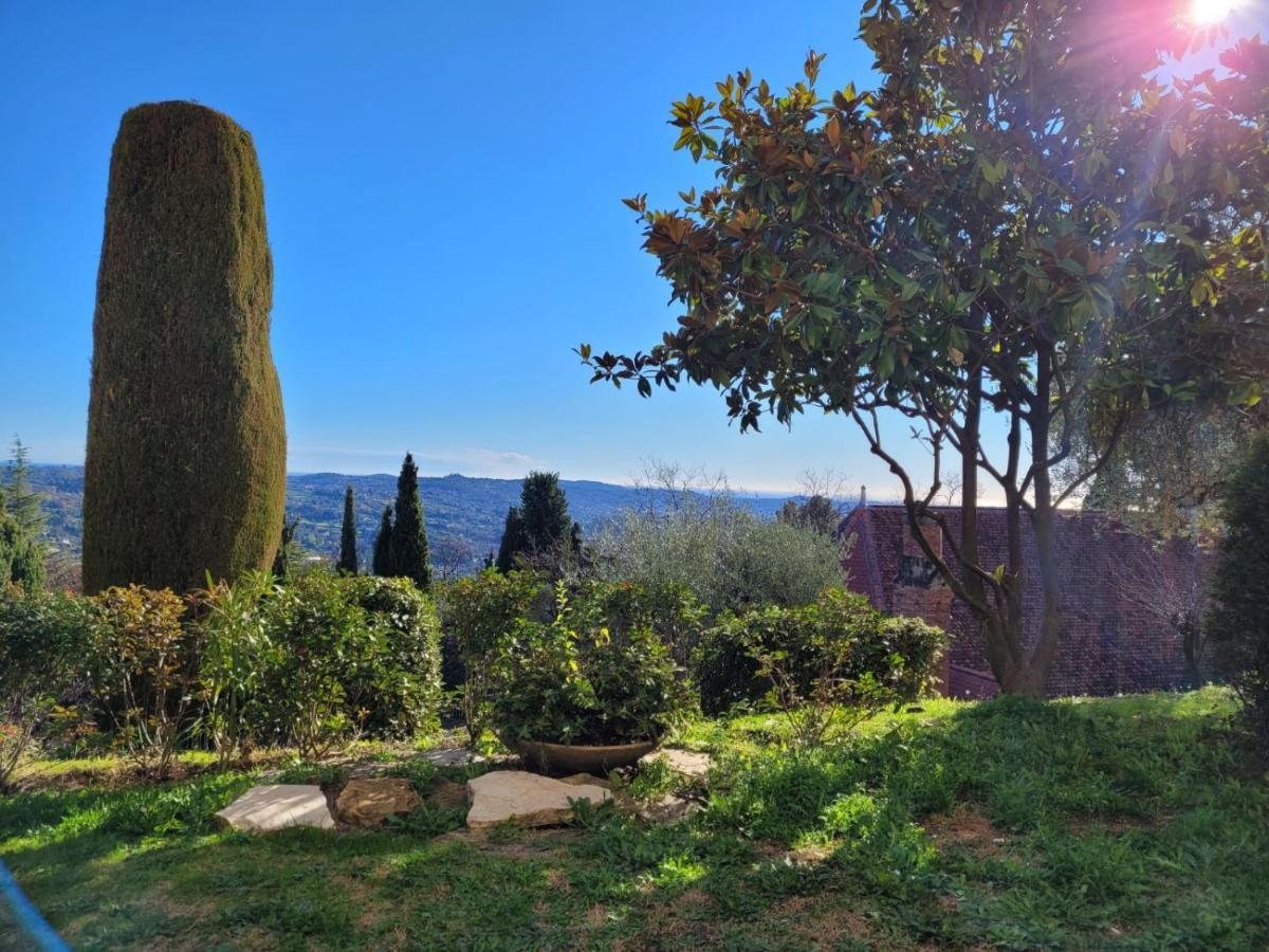Clim Jardin Et Parking Prive -Piscine Tennis Et Park Vue Mer Grasse Luaran gambar